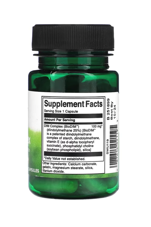 Swanson, DIM Complex, 100 mg, 30 Capsules.Usa Menşei.31.