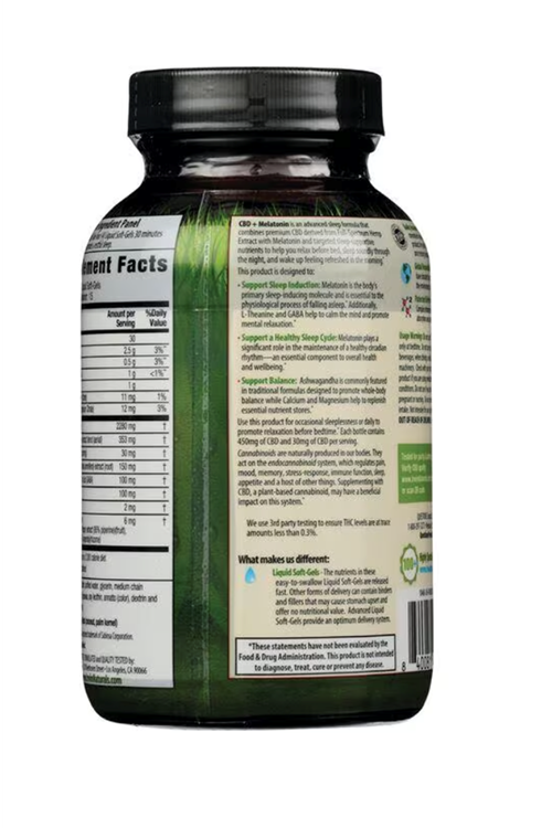 İRWİN Naturals C.B.D + Mela/tonin 60 LıQuıd Soft-Gels.Usa Version.3842