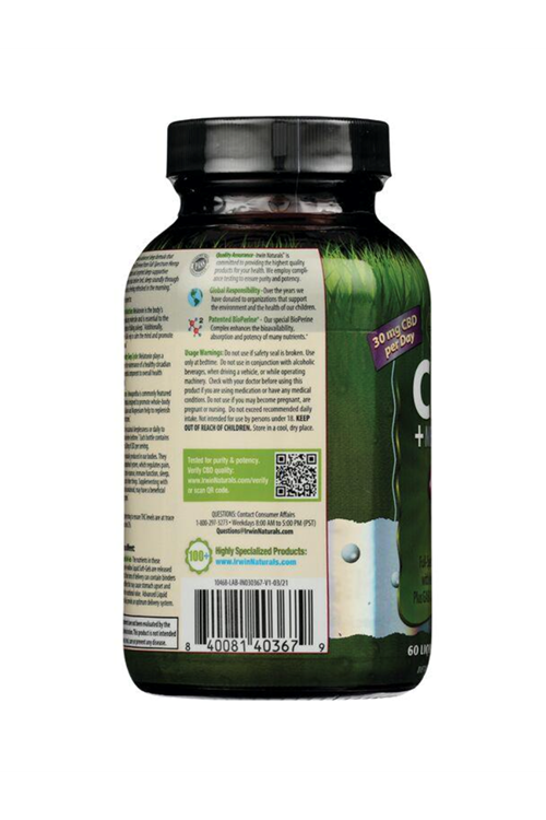 İRWİN Naturals C.B.D + Mela/tonin 60 LıQuıd Soft-Gels.Usa Version.3842