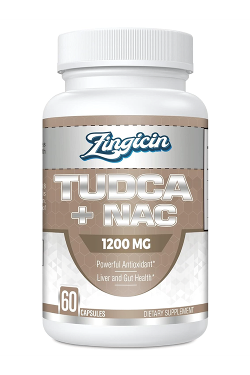 Zingicin TUDCA with N.A.C 1200mg - 60 Capsules,Powerful TUDCA Bile Salt Plus N-Acetyl-Cysteine.Usa Amazon Best Seller.4150.