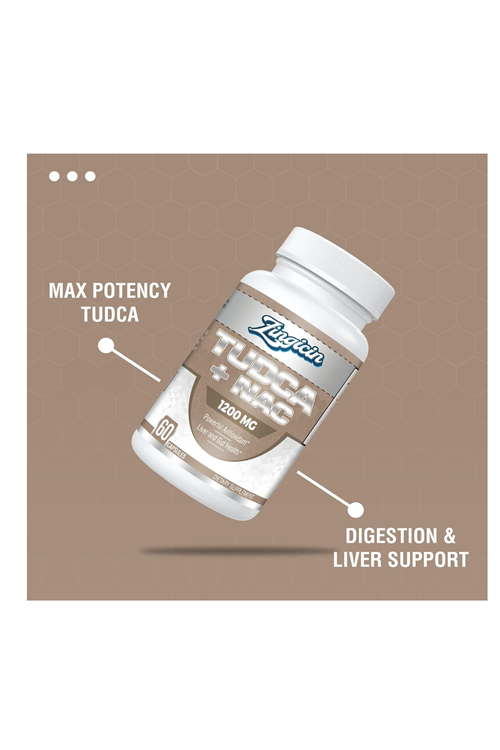 Zingicin TUDCA with N.A.C 1200mg - 60 Capsules,Powerful TUDCA Bile Salt Plus N-Acetyl-Cysteine.Usa Amazon Best Seller.50.