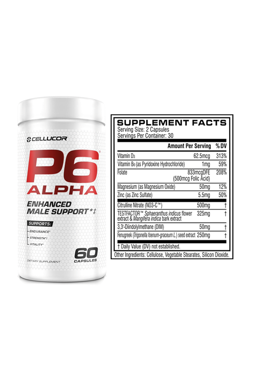 Cellucor  P6 ALPHA  Testosterone Booster, 60 Capsules. Usa Version 3940
