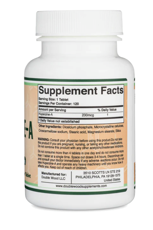 Double Wood  Huperzine A 200mcg 120 Tablet.Abd Menşei 3938