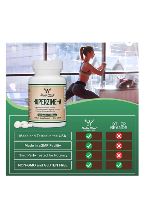 Double Wood  Huperzine A 200mcg 120 Tablet.Abd Menşei 3938