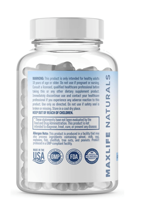 MAXLIFE NATURALS Tudca 1500mg - 60 Capsules.(2 Capsul 1500mg'dir).Usa Amazon Best Seller.4053