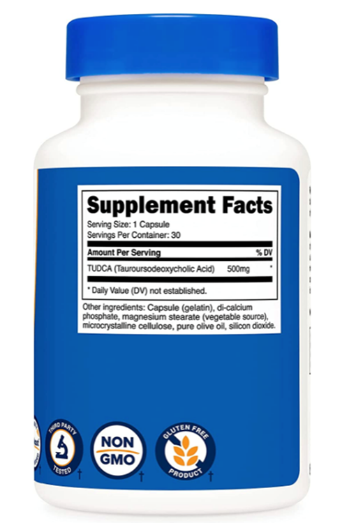 Nutricost Tudca 500mg, 90 Capsul. USA Version.35135