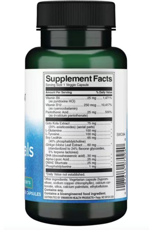 Swanson Condition Specific Formulas Brain Essentials Nootropic 12 BRAIN-HEALT 60 Capsul. Usa Version 29.