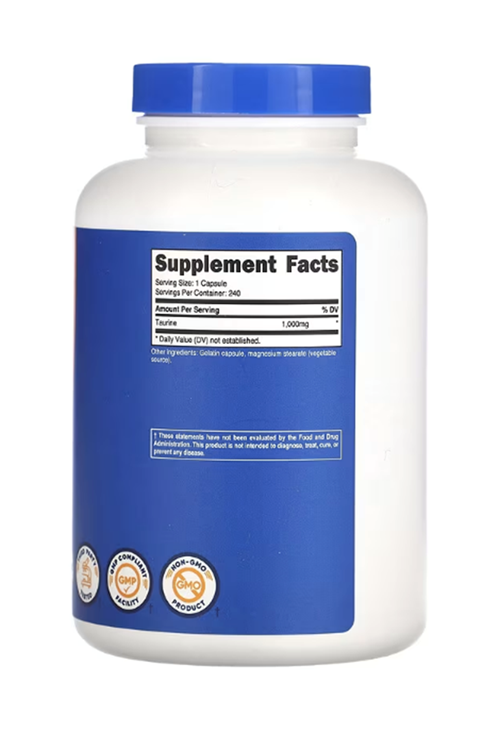 Nutricost, Taurine, 1,000 mg, 240 Capsules.Orj Abd Menşei.42.