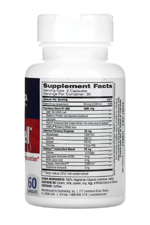 Enzymedica, Stem XCell, 60 Capsules. Usa Menşei.4061