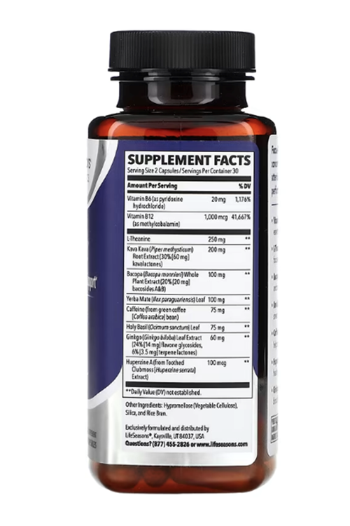 LifeSeasons, Focus-R, Concentration Support, 60 Veg Capsules. Usa Version.3964