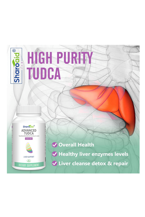 Sharoaid TUDCA Liver Support Supplements 1200 mg 60 Capsul. Usa Version.48.