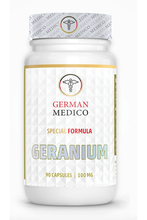 German Medıco GERANIUM (1.3D) 100mg 90 Capsul. (Verıfy + Kare Kod Mevcut) Orj Ürün.37.