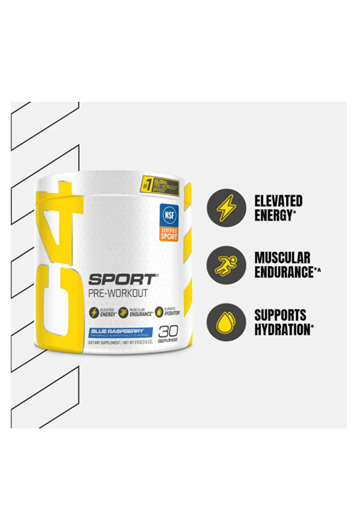Cellucor C4 Sport Pre Workout Energy with 3g + 135mg Caffeine and Beta-Alanine Performance - NSF Certified for Sport  30 Servings. USA VERSİON.3639