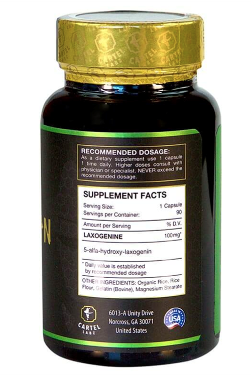 Cartel Labz Laxogenin 100mg 90 Capsul.MADE IN USA.41.