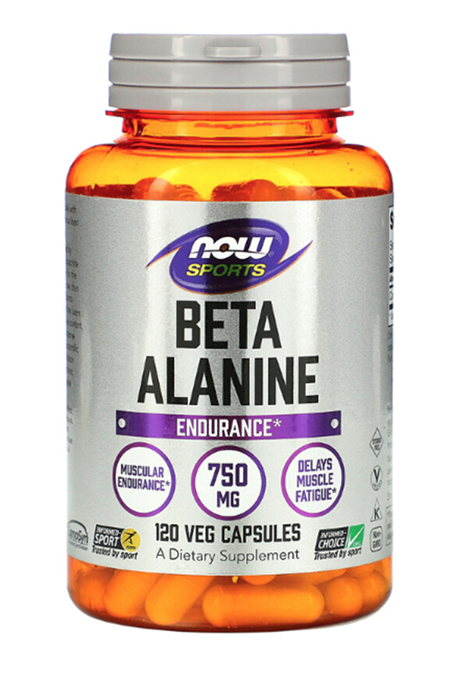 NOW Foods, Sports, Beta-Alanine, Endurance, 750 mg, 120 Veg Capsules.Usa version.3540