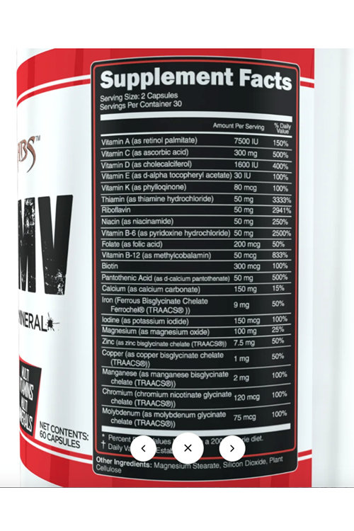 Primeval Labs Glory MV: Multivitamin / Minerals for the Masses 30 Servis 60 Capsul.Usa.3536