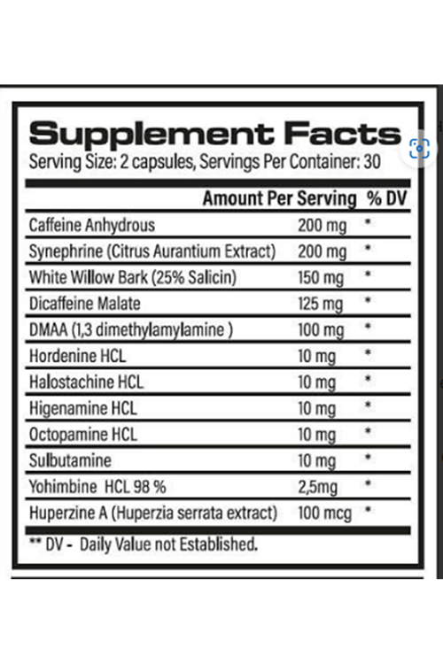 SKULL LABS Ripper Fat Burner 1.3D+Synephrine+Yohimbine HCL+++ 60 Capsul.37.