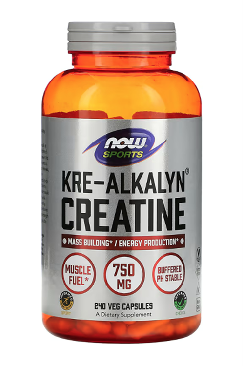 NOW Foods, Sports, Kre-Alkalyn Creatine, 750 mg, 240 Veg Capsules.Usa Version.3547