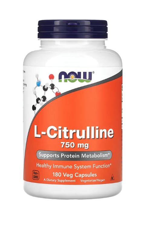 NOW Foods, L-Citrulline, 750 mg, 180 Veg Capsules. Usa Version.4058.