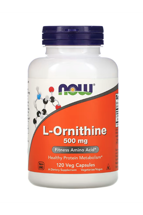 NOW  L-Ornithine (500 mg)  120 Vegie Capsul.ABD MENŞEİ .4043.
