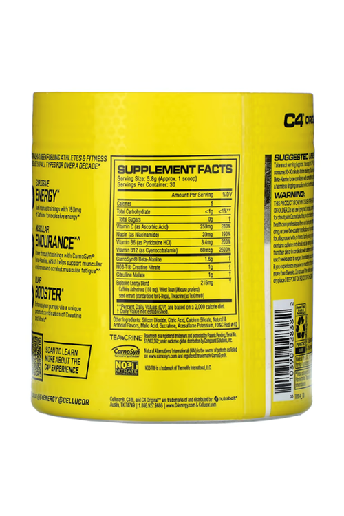 Cellucor, C4 Original, Pre-Workout 30 Servis. Orj Abd Version, Avrupa Version değildir.55.
