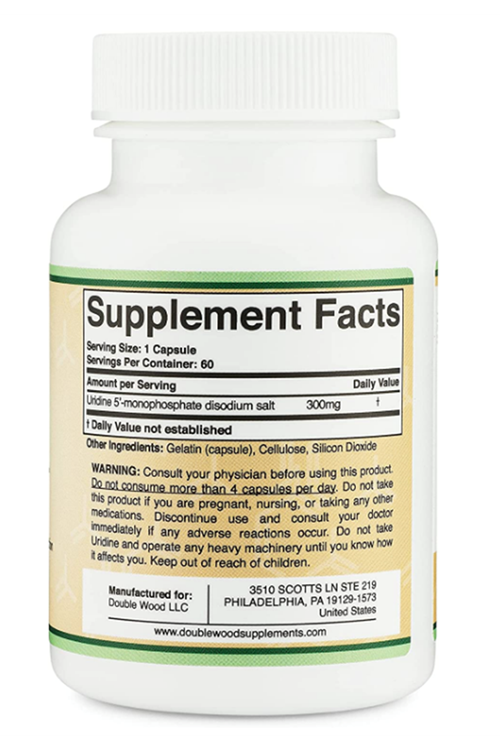 Double WOOD URİDİNE Monophosphate (Choline Enhancer, Beginner Nootropic). 60 Capsul.38.