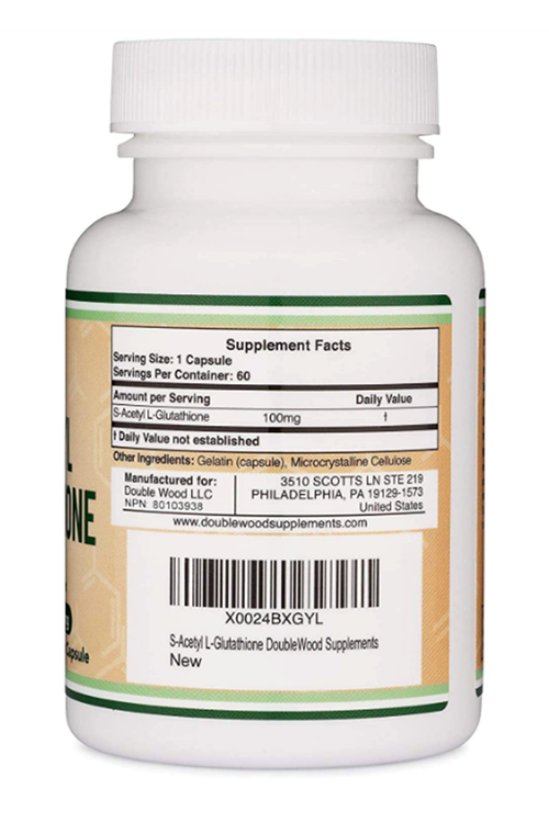 Double Wood (Ösg Özel Sporcu Gıdaları) S-Acetyl L-Glutathione  100mg 60 Capsul.45.
