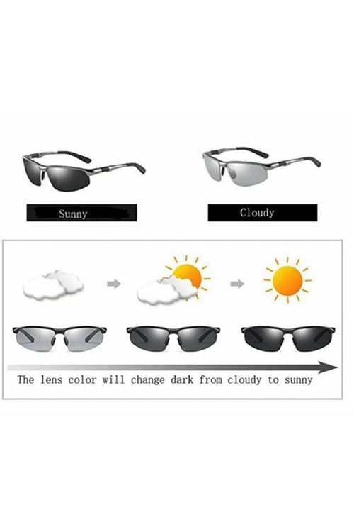 UVEX 612VL Variomatic Fotokromik Lensli Güneş Gözlüğü Sürüş Unısex Işığa Duyarlı Güneş Gözlüğü. ORJ GERMANY