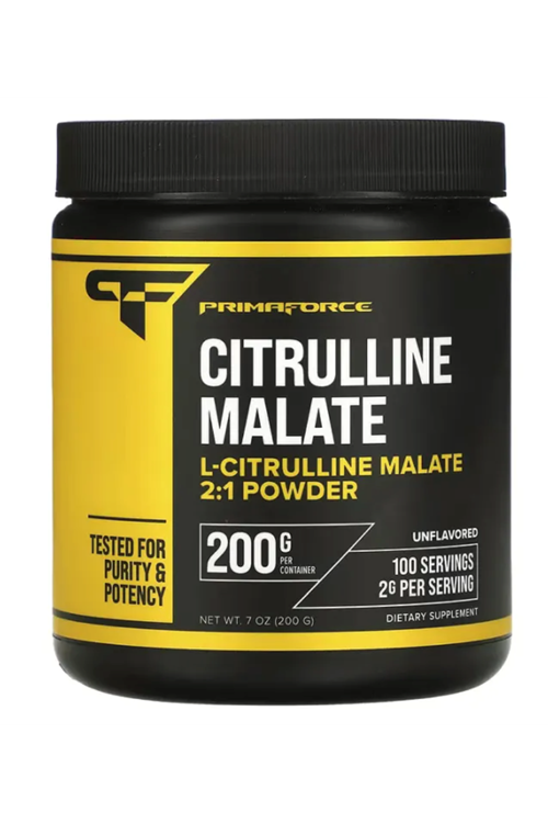 PrimaForce L-Citrulline Malate Powder, Unflavored Pre Workout Supplement, 200 Grams - Non-GMO.Usa.37.