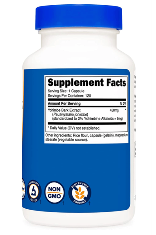 Nutricost  Yohımbe  450mg  -9mg  120 Capsul Abd Menşei.3936