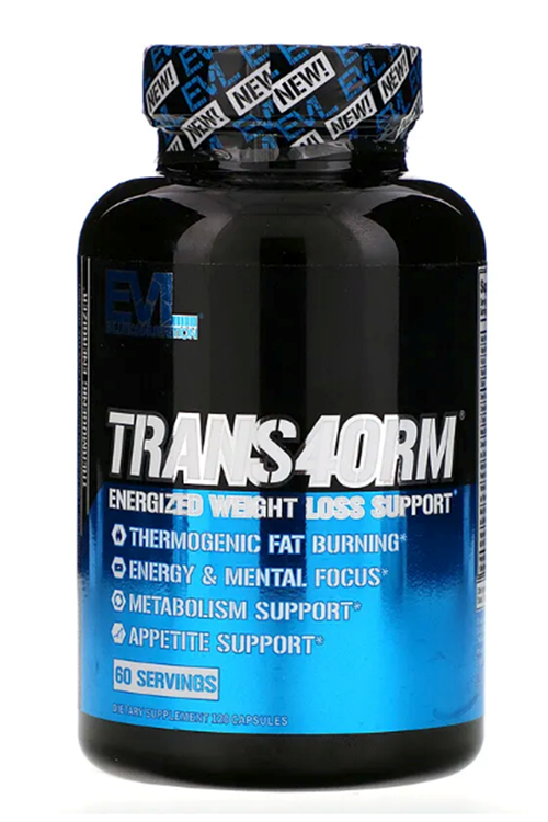 EVL Nutrition, Trans4orm, Energized Weight Loss Support, 120 Capsul..USA MENŞEİ.3935