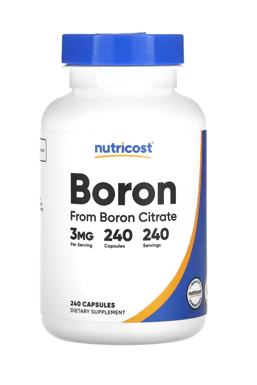 Nutricost From Boron Citrate 3mg, 240 Vegetarian Capsul - Gluten Free and Non-GMO.4037.
