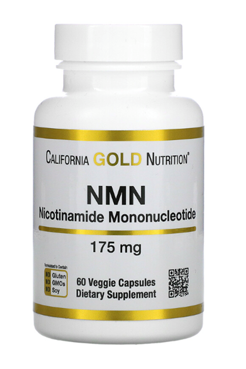 California Gold Nutrition NMN Nicotinamide Mononucleotide 175 mg, 60 Veggie Capsul.Usa Menşei.3562.