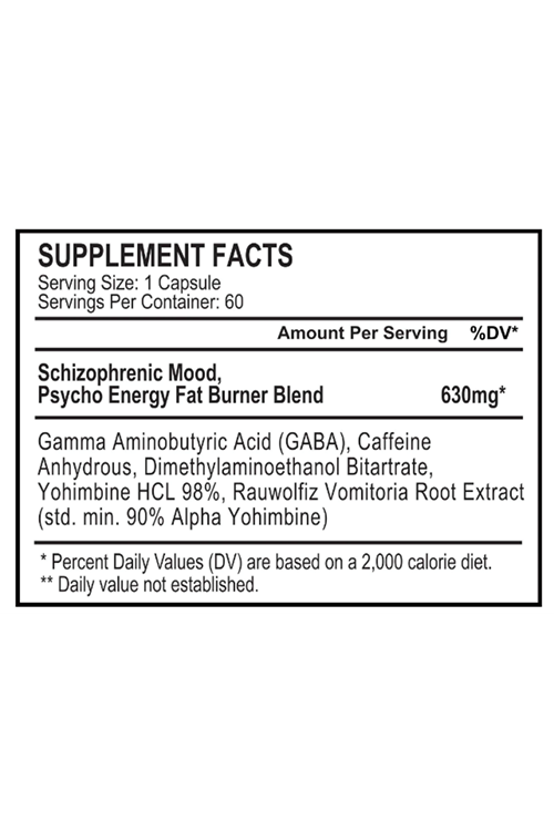 Psycho Pharma Schizophrenic Psycho 60 Capsul (EXP:05.18.2025).Usa Version 44.