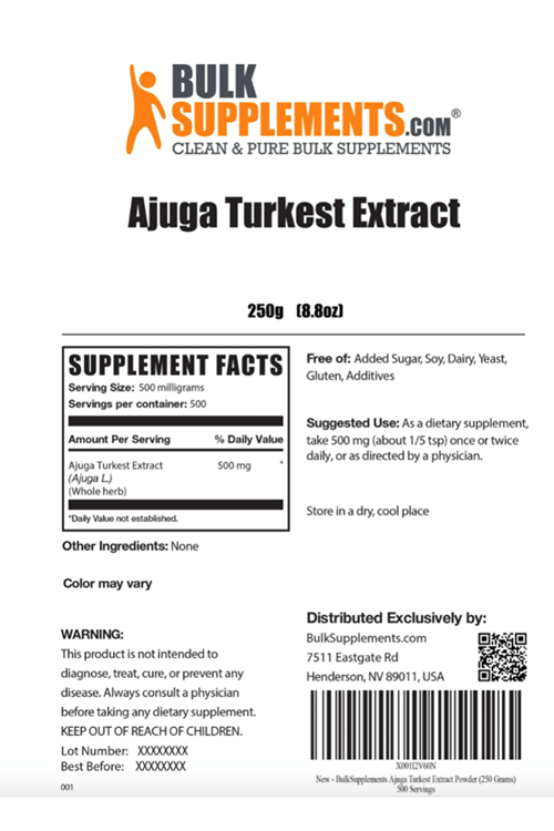 Bulk Sup Ajuga Turkest Extract Turkesteron 250gr 500 Servis.USA MENŞEİ.(EXP:10.2024). 46.