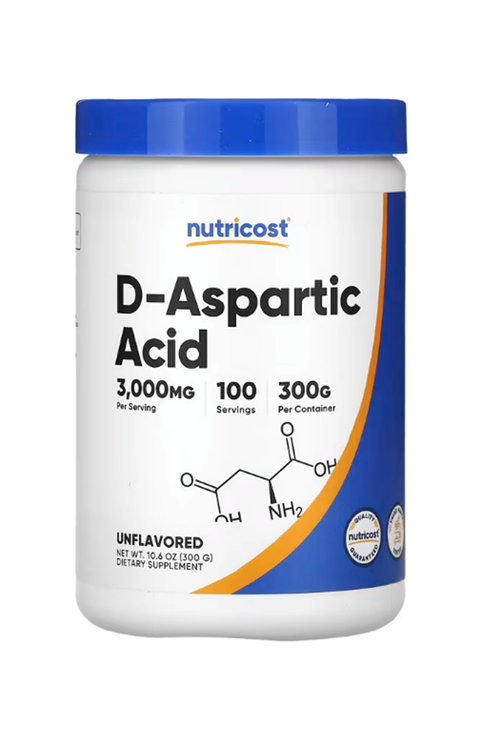 Nutricost D-Aspartic Acid (DAA) Powder 300GR- Gluten Free & Non-GMO - USA.3940