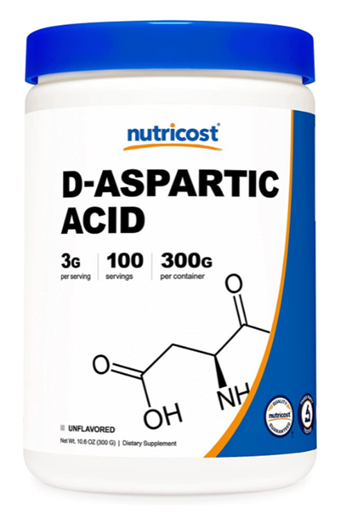 Nutricost D-Aspartic Acid (DAA) Powder 300GR- Gluten Free & Non-GMO - USA.3940