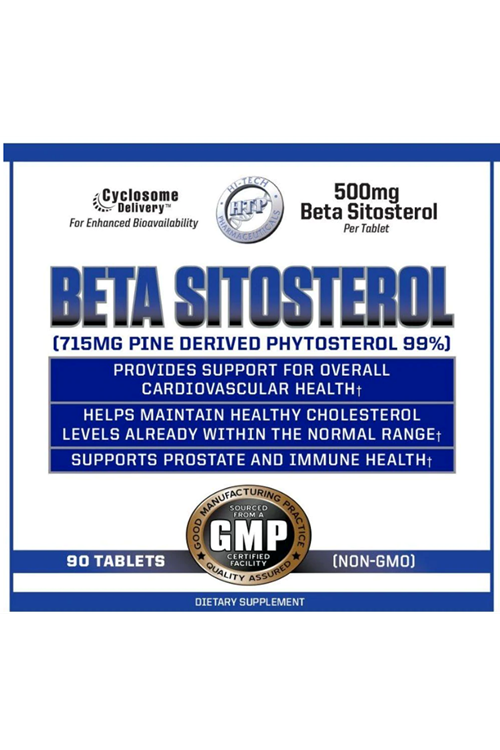 Hi-Tech Pharmaceuticals Beta Sitosterol 500mg 90 Tablets. USA.3938