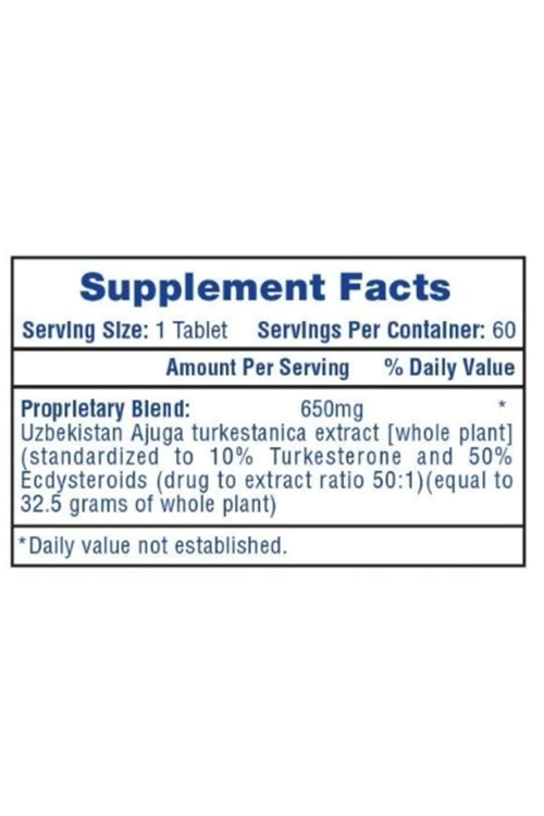 Hi-Tech Pharmaceuticals Turkes/terone 650 60 Tablet. 3850