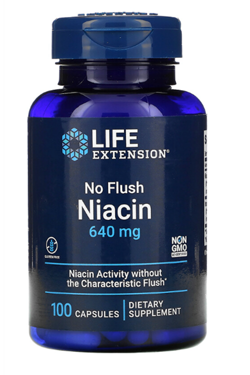 LIFE Nutrıtion No Flush Niacin 640mg 100 Capsul. Abd Menşei.42.