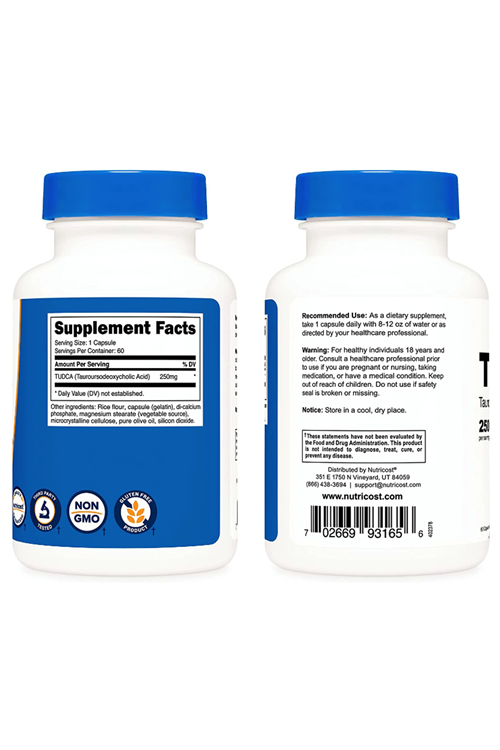 Nutricost Tudca 250mg, 60 Capsul. Usa Version.Abd Menşei.47.