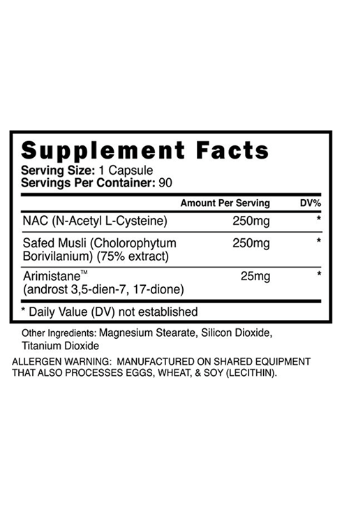 BLACKSTONE LABS ERADICATE (VÜCUTTA SU TUTMAYA-ÖSTROJONE -ARIMISTANE+NAC+SafedMusli) 90 Kapsul.3742