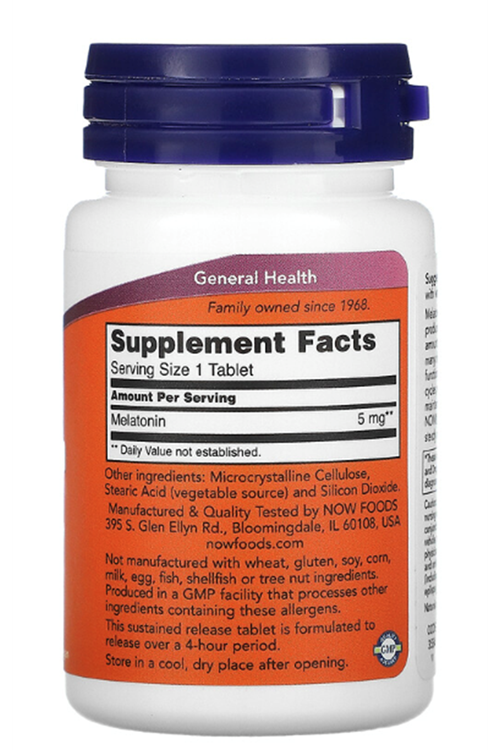 Now Foods Mela tonın 5 mg 120 Tablet.Abd Menşei.37.