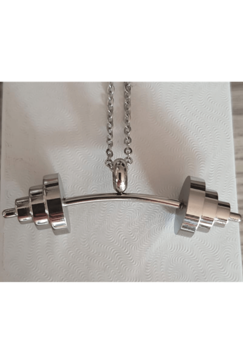 Bodybuıldıng Paslanmaz Dambıl Kolye+Çelik,Zincir,Hediye