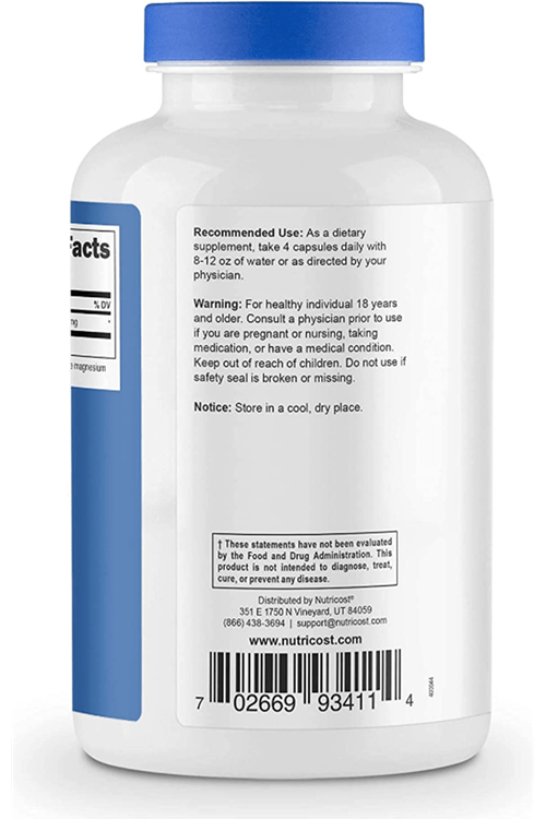 Nutricost DAA D-Aspartic Acid Capsules (180 Capsules) (3000mg Serving) 4037