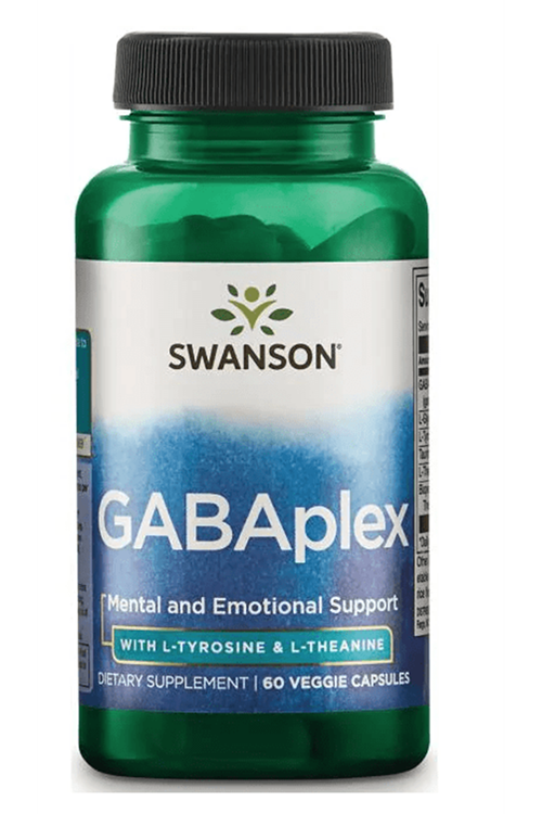 Swanson GABAplex with L-Tyrosine & L-Theanine 755mg 60 Veg Capsul. Usa.42.