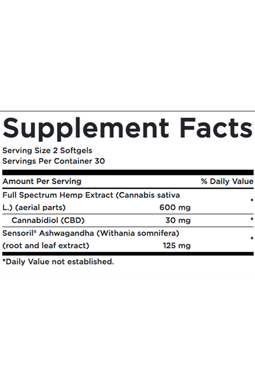 Swanson  C.B.D + Stress Support Full Spectrum with Sensoril 60 Softjel..USA Version.52.