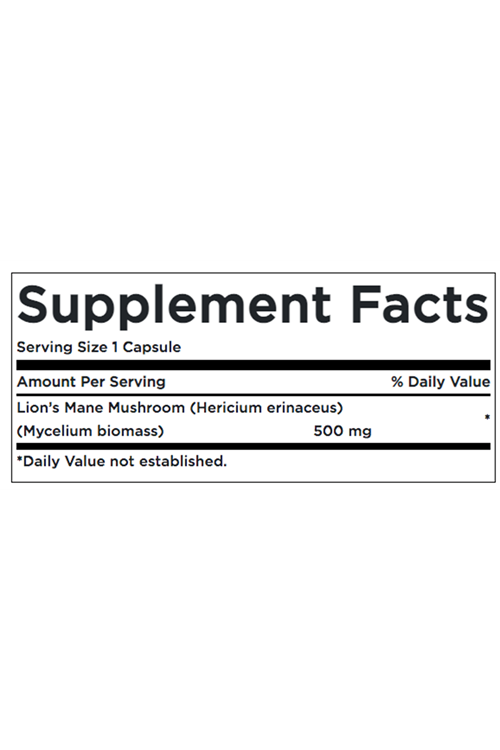 Swanson Full Spectrum Lion's Mane Mushroom 500mg 60 Capsul.Abd Menşei 3940