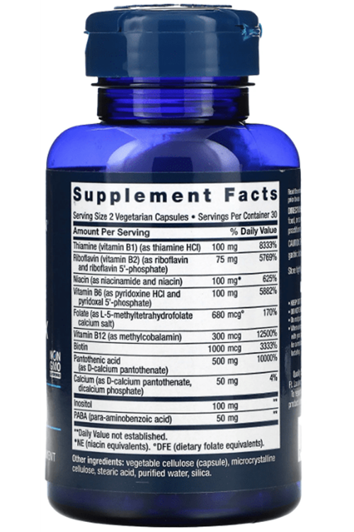 LIFE Nutrıtion BioActive Complete B-Complex, 60 Veg Capsul.Usa Menşei.3936