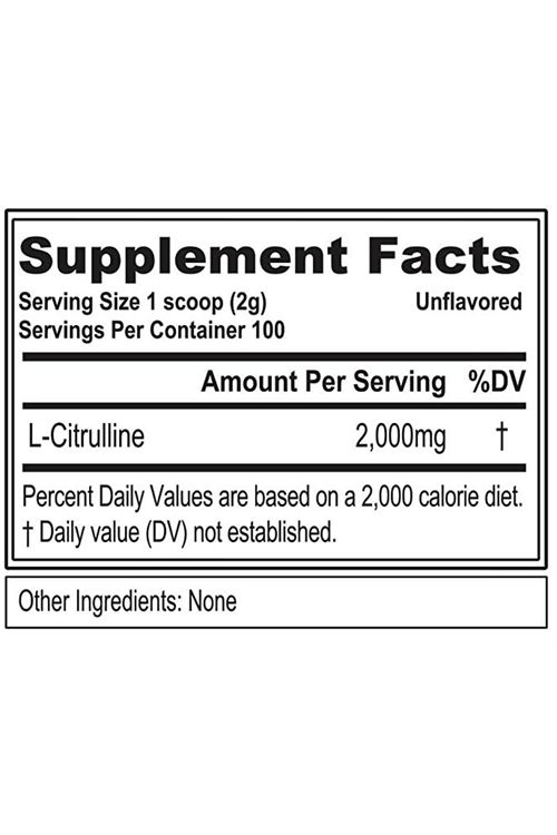 EVL NUTRITION L-Citrulline2000 , 200 Grams 100 Servis Unflavored.USA. 3945